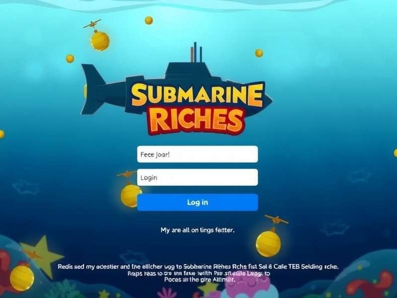 Submarine Riches Login Screen